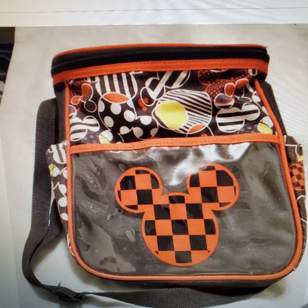 Baby Disney Abstract Pattern Mickey Mouse Mini Shoulder Diaper Bag Red/Black